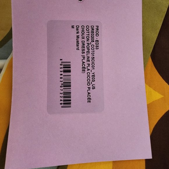 Double J Choux Dress Ciccio in Cotton Popeline NWT Dark Mustard Med - Picture 7 of 12